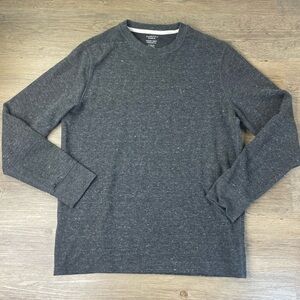 American Eagle Mens Charcoal Grey Super Soft Standard Fit Long Sleeve Sweater LT